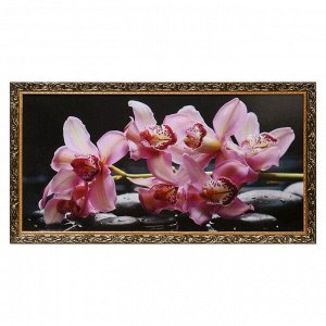 Картина "Розовые орхидеи" 57х107см