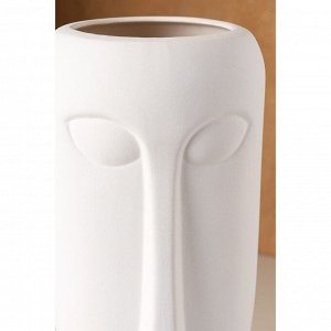 Ваза керамическая "Будда", настольная, декоративная, интерьерная, белая, 31.5 см