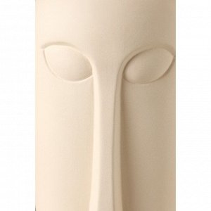Ваза керамическая "Будда", настольная, декоративная, интерьерная, бежевая, 31.5 см