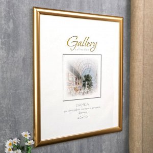 Фоторамка пластик Gallery 40х50 см, 211 золото (пластиковый экран)