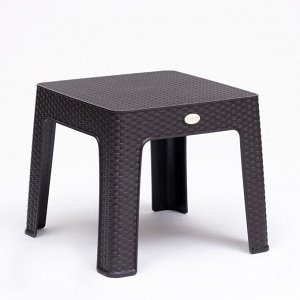 Кофейный столик "Ротанг" 44 х 44 х 41 см, темно-коричневый