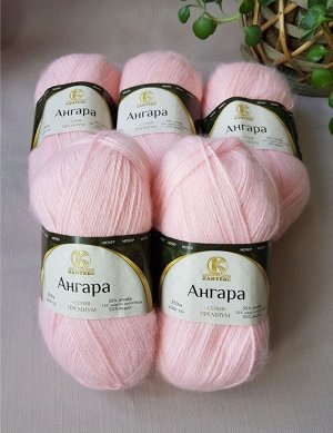 Пряжа Ангара/цвет Светло-розовый(055)