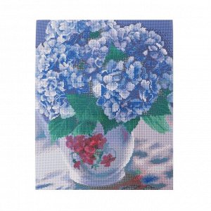 Алмазная мозаика с полным заполнением «Цветы в вазе» 40х50 см, на подрамнике