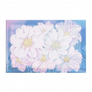 Алмазная мозаика на подрамнике с полным заполнением «Белые цветы», 20х30 см