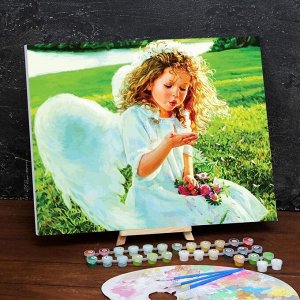 Картина по номерам на холсте с подрамником «Ангел» 40x50 см