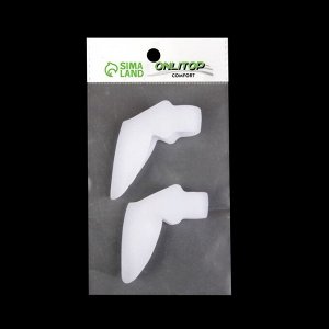 Защитные накладки на косточку большого пальца, силиконовые, с разделителем на 2 пальца, пара, цвет белый