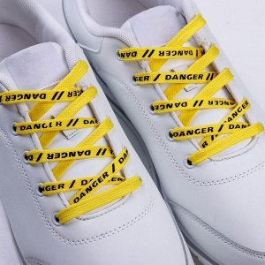 Шнурки Danger 110х1см, жёлтые