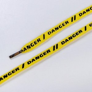 Шнурки Danger 110х1см, жёлтые
