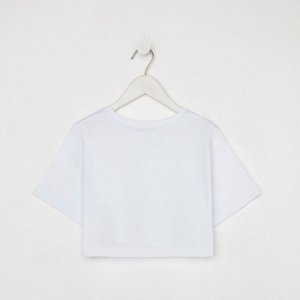 Футболка детская укороченная KAFTAN Basic line 28 (), белая