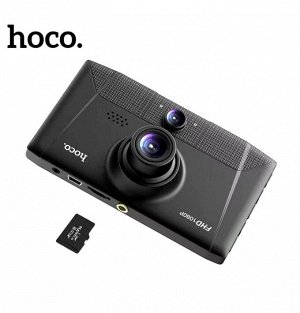Видеорегистратор HOCO DI17 с тремя камерами HD Black