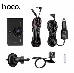 Видеорегистратор HOCO DI17 с тремя камерами HD Black