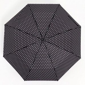 Зонт механический «Горошек», 3 сложения, 8 спиц, R = 48 см, цвет МИКС