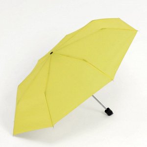 Зонт механический «Однотонный», 3 сложения, 8 спиц, R = 48 см, цвет жёлтый
