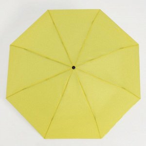 Зонт механический «Однотонный», 3 сложения, 8 спиц, R = 48 см, цвет жёлтый
