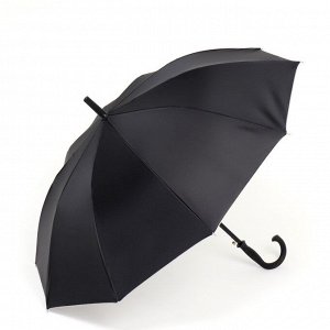 Зонт - трость полуавтоматический «Gordon», 8 спиц, R = 50 см, цвет чёрный