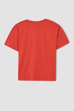 Defacto Fit NBA Chicago Bulls Licensed Oversize-футболка с круглым вырезом и короткими рукавами