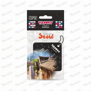 Ароматизатор подвес. сити "Yammy" картон с пропиткой Квадрат "Seoul" (1/200) CSP02