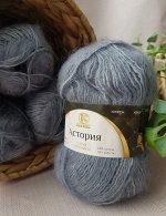 Пряжа Астория/полушерсть/цвет Серый(169)