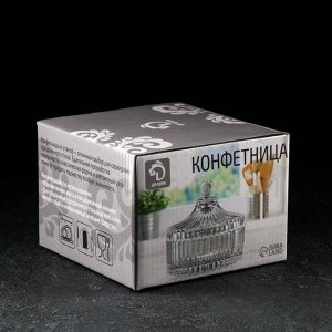 Конфетница «Званый приём», 550 мл, 13,5x15 см, с крышкой