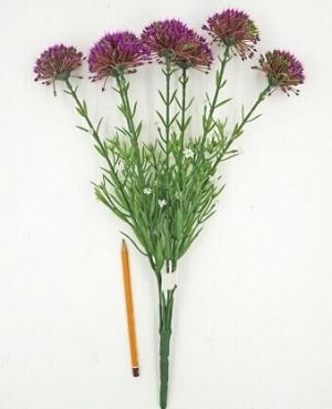Цветок Лука букет из 7 шт 45 см цвет фиолетовый HS-19-18