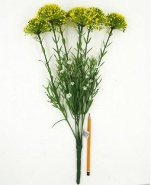 Цветок Лука букет из 7 шт 45 см цвет желтый HS-19-18