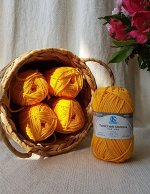 Пряжа Толстый хлопок/цвет Желтый(104)