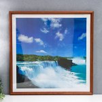 Фоторамка 50х50 (2N99) орех (пластиковый экран)