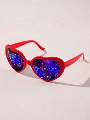 Солнцезащитные очки с линзой в форме сердца и преломлением