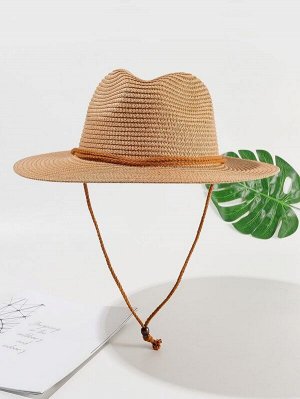 Соломенная шляпа с веревкой