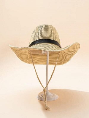 Соломенная шляпа двухцветный