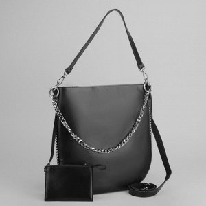 Цепочка для сумки, плоская, алюминиевая, 7,8 x 11,1 мм, 10 ± 0,5 м, цвет серебряный