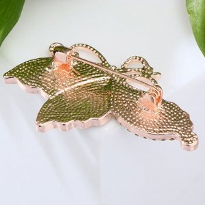 Брошь "Галиотис" бабочка со сложенными крылышками, в розовом золоте