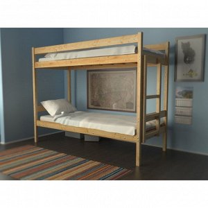 Клик Мебель Двухъярусная кровать «Дюна», 80 ? 190 см, массив сосны