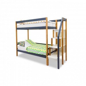Детская двухъярусная кровать Бельмарко Svogen дерево-графит