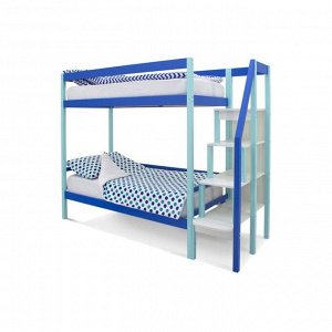 Детская двухъярусная кровать Бельмарко Svogen мятно-синий