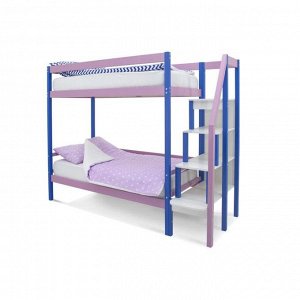 Детская двухъярусная кровать Бельмарко Svogen синий-лаванда
