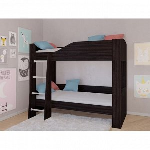 Детская двухъярусная кровать «Астра 2», без ящика, цвет венге / венге