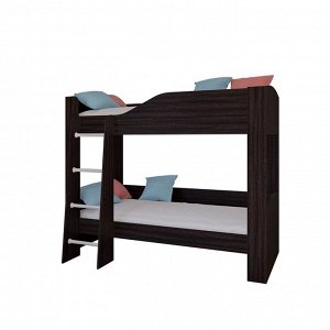 Детская двухъярусная кровать «Астра 2», без ящика, цвет венге / венге