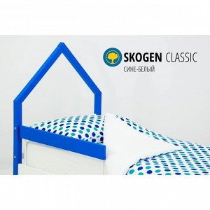 Детская кровать-домик мини "Svogen сине-белый"