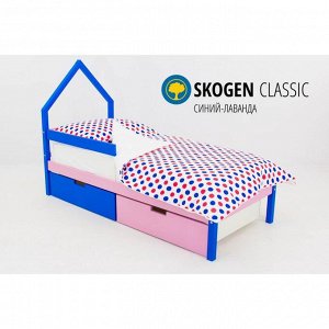 Детская кровать-домик мини "Svogen синий-лаванда"