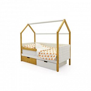 Клик Мебель Детская кровать-домик мягкий Бельмарко  Svogen дерево-белый
