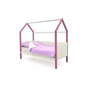 Клик Мебель Детская кровать-домик мягкий Бельмарко  Svogen лаванда-белый