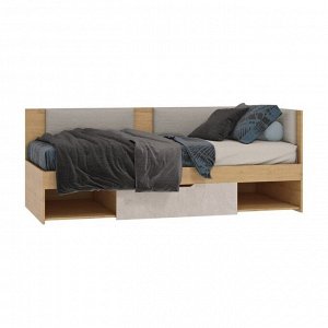 Диван-кровать «Стэнфорд» с ящиком, 2000 ? 900 мм, цвет слейт / ткань корсо серый светлый