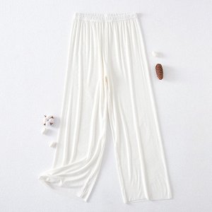 Женские трикотажные брюки, цвет белый