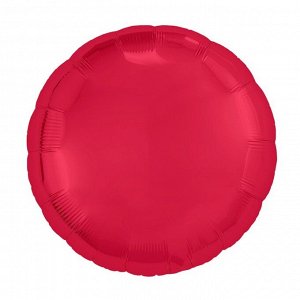 Шар фольгированный 18", круг, цвет красный