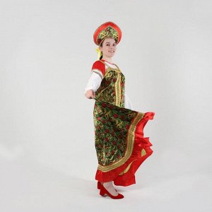 Русский костюм женский «Рябиновые гроздья» платье, кокошник, р-р 46, рост 170