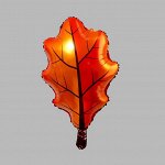 Воздушный шар фольгированный 26&quot; «Лист дуба», фигура, красный