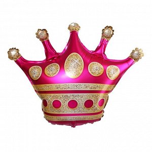 Шар фольгированный 24" «Корона», цвет розовый
