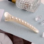 Зажим для волос &quot;Бусины&quot; 10,5 см, белый