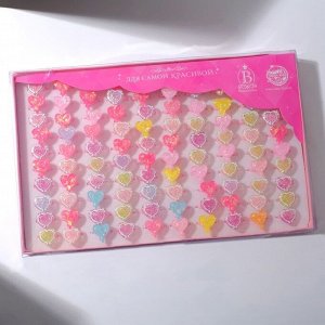 Кольцо детское "Выбражулька" сердечки-конфетки, форма МИКС, цвет МИКС, безразмерное